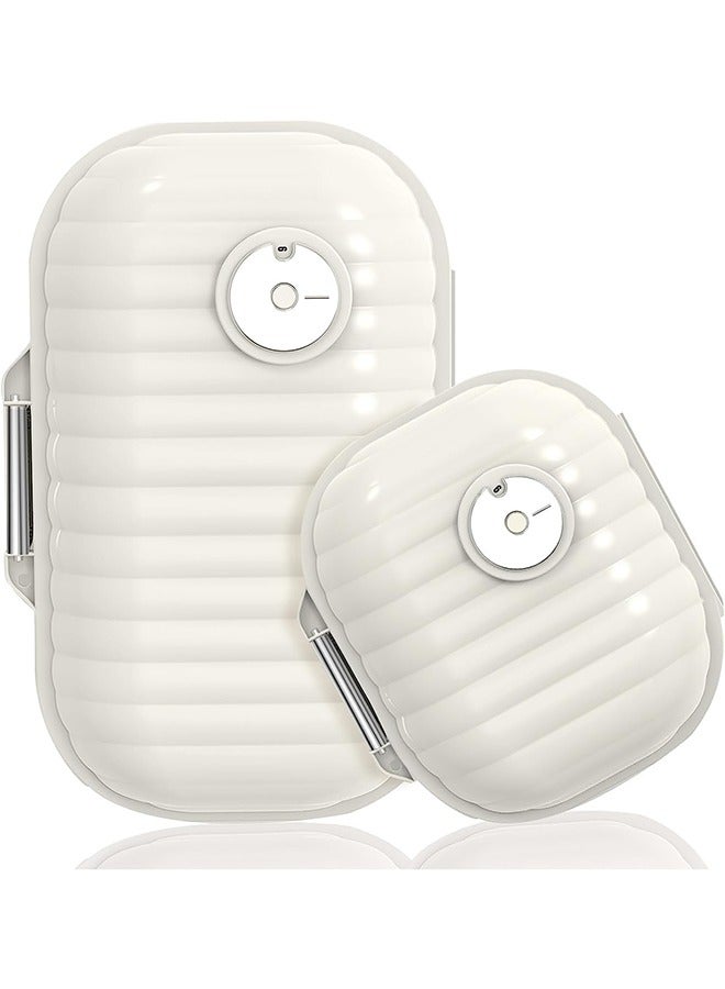 joyzzz Travel Pill Organizer, Portable Pill Box, 7 Day Small Pill Case Moisture Proof Daily Medicine Vitamin Container for Vitamins, Supplements Medication Tracker Travel Essentials (Small+ Large, 2 Packs) - Image 1