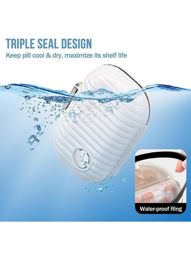 joyzzz Travel Pill Organizer, Portable Pill Box, 7 Day Small Pill Case Moisture Proof Daily Medicine Vitamin Container for Vitamins, Supplements Medication Tracker Travel Essentials (Small+ Large, 2 Packs) - Image 5