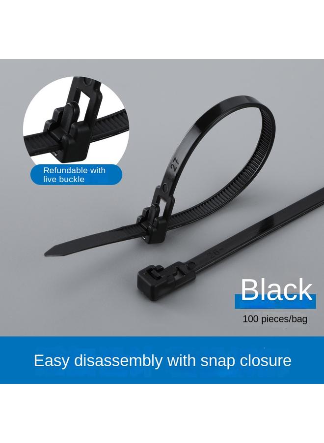 Bluejw Colored Plastic Cable Ties With Releasable Buckle Nylon Cable Ties With Fixed Sealing Tape Can Be Removed And Reused - Image 1