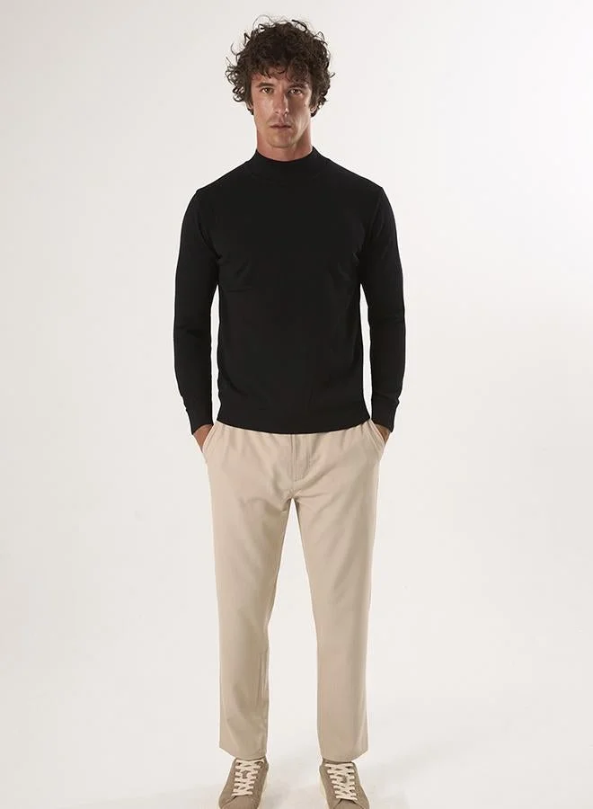 FELIX HARDY Black Half Turtleneck Sweater for Men | Best Price UAE