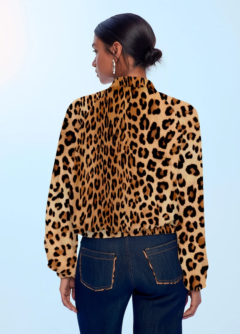 Lola Casademunt Satin Printed Bomber