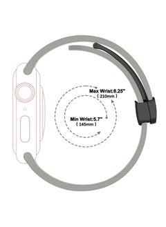 Anmi 2 Pack Silicone replacement Magnetic Buckle Band for apple watch Band 42mm/44mm/45mm/49mm, Waterproof Silicone Sport Band for iWatch Series 8,Ultra,7,SE,6,5,4,3,2,1  - Image 5