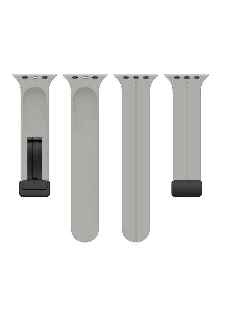 Anmi - 2 Pack Silicone replacement Magnetic Buckle Band for apple watch Band 42mm/44mm/45mm/49mm, Waterproof Silicone Sport Band for iWatch Series 8,Ultra,7,SE,6,5,4,3,2,1 - Image 1