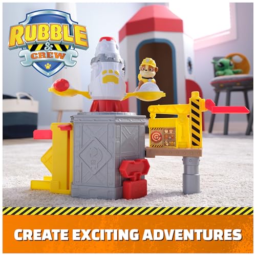 Rubble & Crew Rubble Crew Launch Spin Spaceship Playset with Rubble Toy Figure in Construction Uniform Kids Toys for Boys Girls Ages 3 and up - Image 5