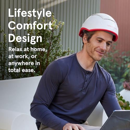 iRestore Professional + حزمة بطارية قابلة للشحن - علاج الضوء الأحمر بالليزر لنمو الشعر - معتمد من إدارة الغذاء والدواء لعلاج تساقط الشعر، وت thinning للرجال والنساء - قبعة إعادة نمو الشعر - 282 ليزر و LED - Image 4