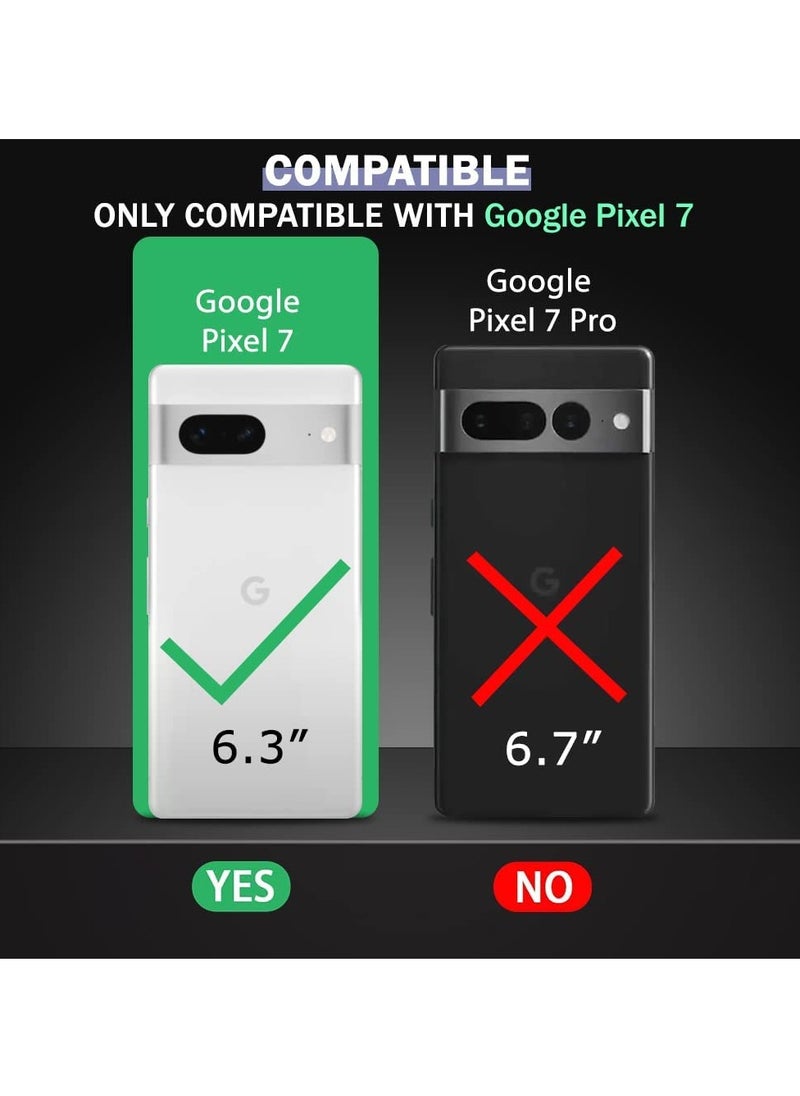 Google Pixel 7 Black Mobile Phone Case Cover, Ultra-Thin Lightweight Cover Soft TPU Bumper + Acrylic Clear Back Case Cover