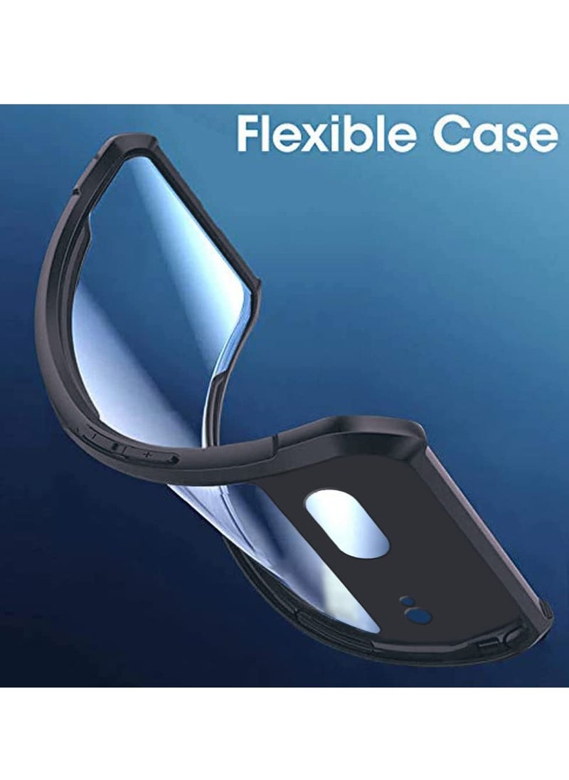 Google Pixel 7 Black Mobile Phone Case Cover, Ultra-Thin Lightweight Cover Soft TPU Bumper + Acrylic Clear Back Case Cover