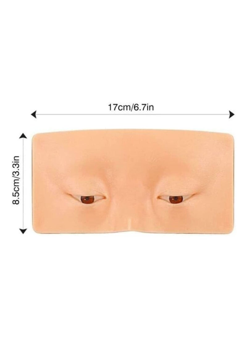 أوريتي لوحة تدريب على المكياج، وسادة واقعية ثلاثية الأبعاد، عيون، رموش، وجه، وجه مانيكان، جلد صناعي من السيليكون، تدريب على المكياج لخبراء التجميل، نموذج تدريب على مكياج العيون للمبتدئين في المكياج - Image 4