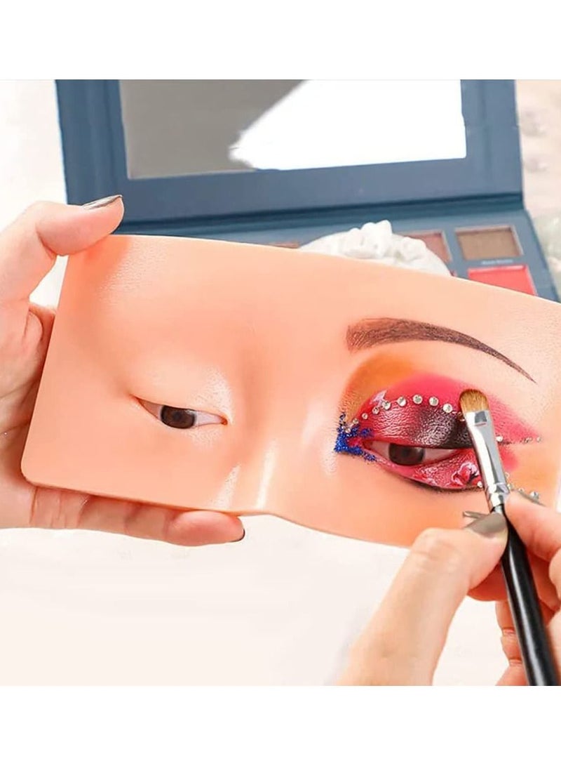 أوريتي لوحة تدريب على المكياج، وسادة واقعية ثلاثية الأبعاد، عيون، رموش، وجه، وجه مانيكان، جلد صناعي من السيليكون، تدريب على المكياج لخبراء التجميل، نموذج تدريب على مكياج العيون للمبتدئين في المكياج - Image 3