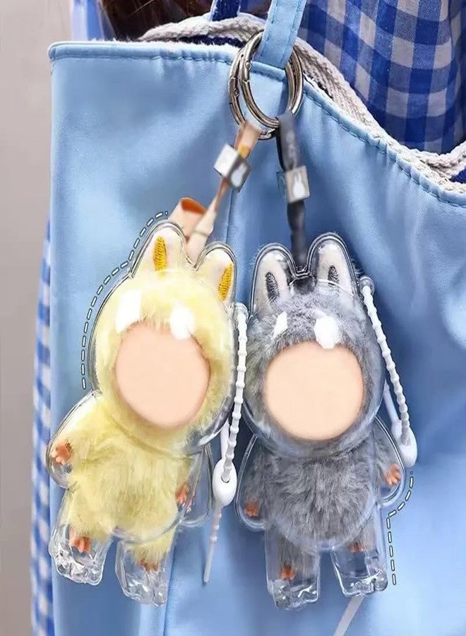 Yrlisfon Protective Case Compatable with LABUBU 12cm Doll, Version 4.0 Doll Protective Case for Labubu with Key Chain and Dust Cap, Suitable for Outdoor Displays and Backpack Hooks(No Doll) - Image 5