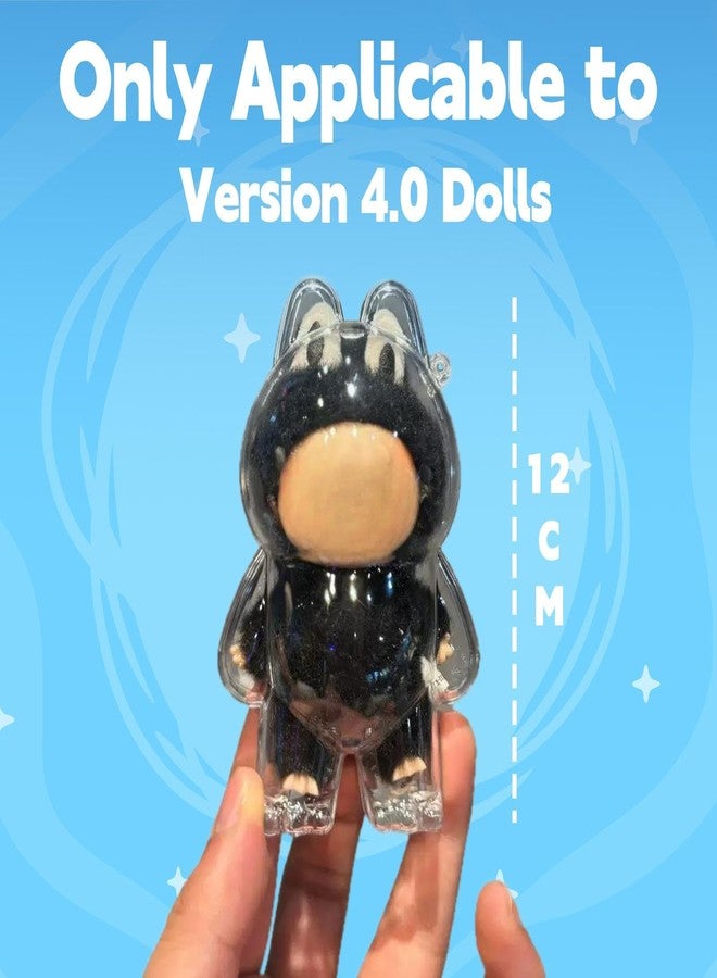 Yrlisfon Protective Case Compatable with LABUBU 12cm Doll, Version 4.0 Doll Protective Case for Labubu with Key Chain and Dust Cap, Suitable for Outdoor Displays and Backpack Hooks(No Doll) - Image 2