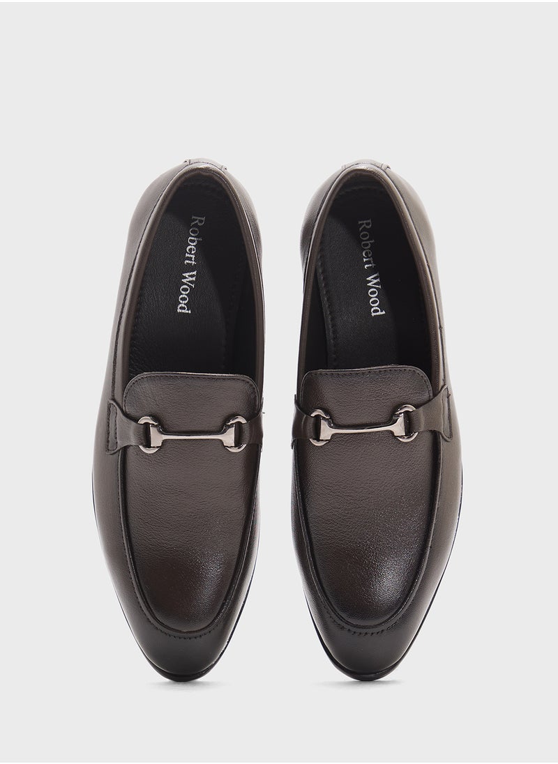 Robert Wood Genuine Leather Formal Slip Ons  - Image 4