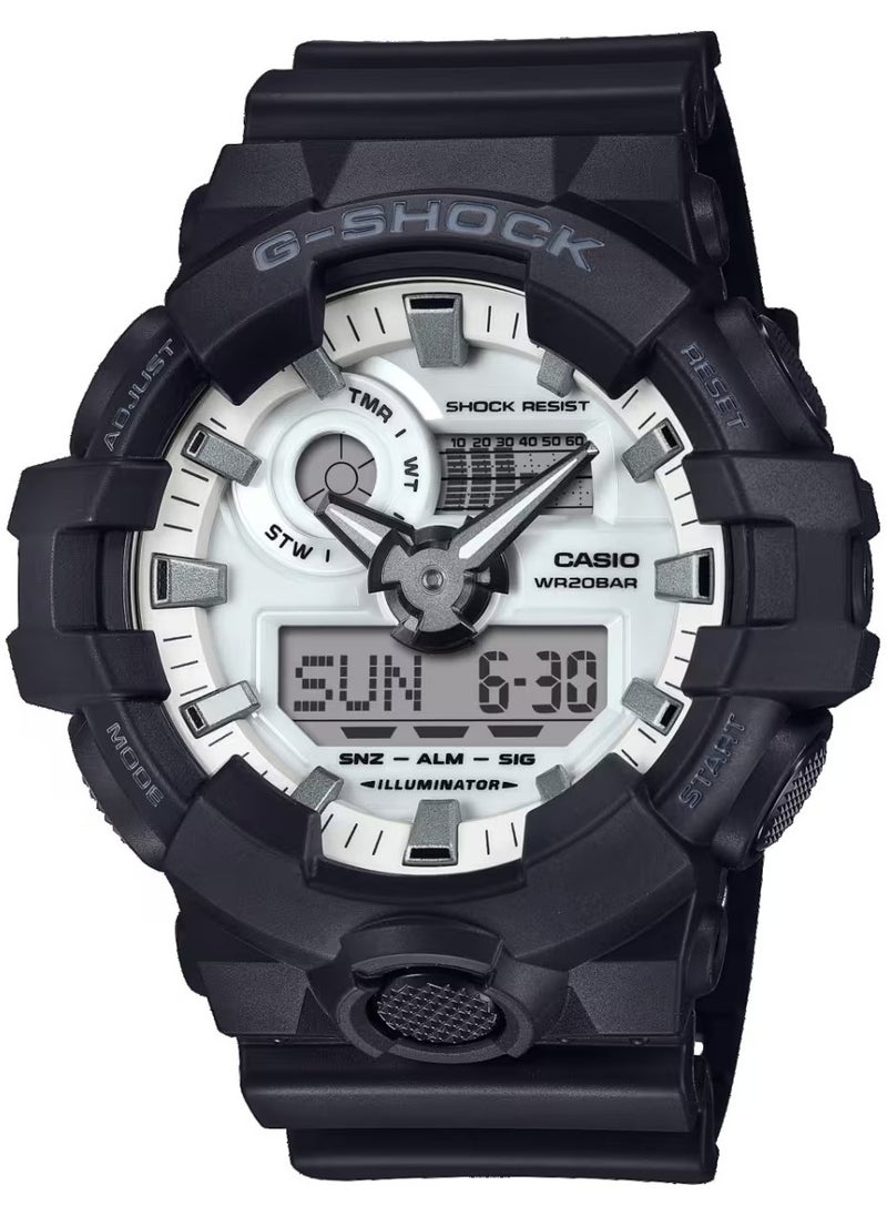G-SHOCK G-SHOCK Men's Watch Analog-Digital Black and Brilliant White - GA-100WD-1ADR  - Image 1