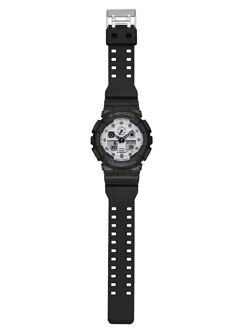 G-SHOCK Men's Watch Analog-Digital Black and Brilliant White - GA-100WD-1ADR - Image 2