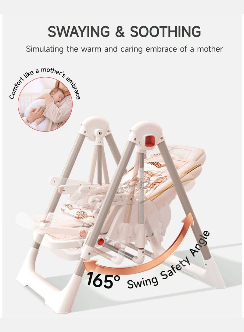 AL-WAHA AL-ZHABIA Baby High Chair | 5-Level Adjustable Foldable High Chair with Wheels & Double Trays | 4-Position Reclining Seat & 3-Stage Footrest | Safe Feeding Chair for Infants 6M-3 Years - Image 4