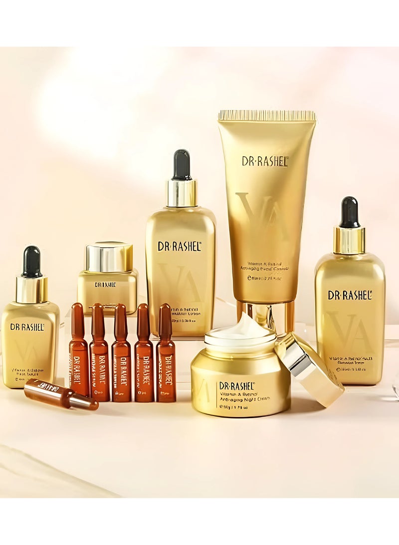 Anti-Aging Retinol Skin Renewal Set with Vitamin A for Unisex (12 Pieces)