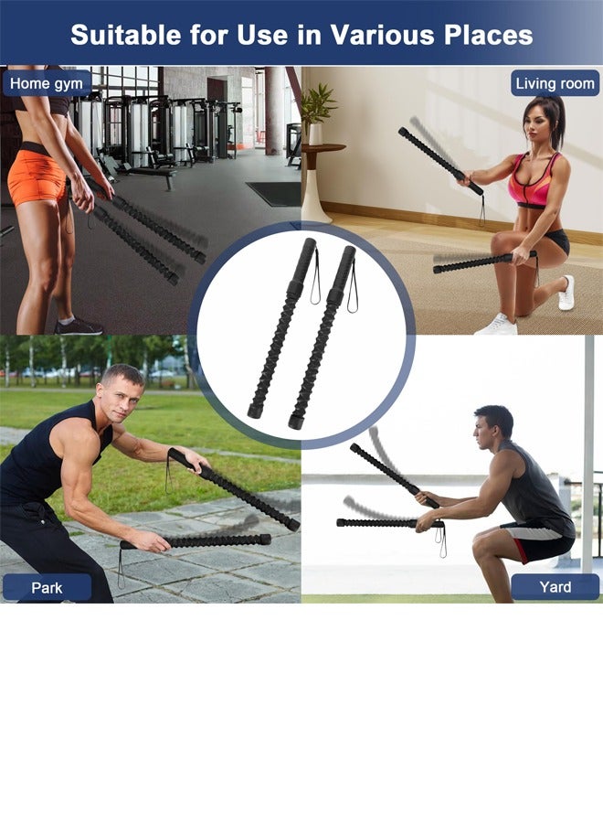 Ropeless Battle Ropes for Home Gym, Weighted Battle Rope, Black Workout Ropes for Working Out, Fitness Heavy Rope for Exercise Training Rope for Home Workout - 2PCS - Image 4