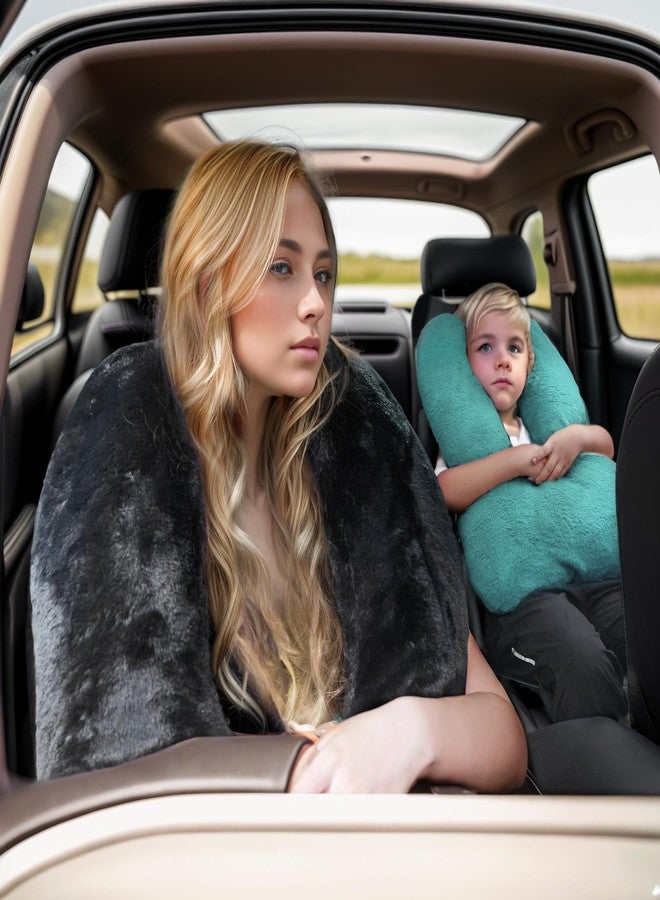 Atablyn Kids Neck Pillow for Travel Provides Double Support to The Head and Neck in Any Sleeping Position on Flights, Car, and at Home, Comfortable Airplane Travel Pillow - Image 2