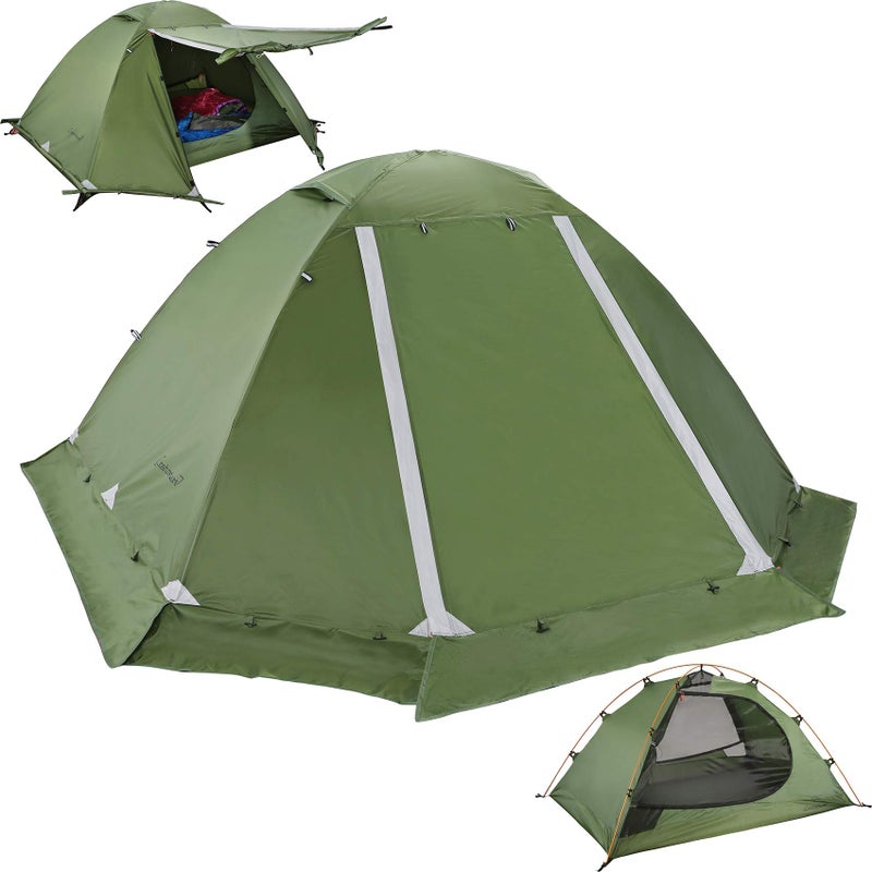 Clostnature Libra Lightweight Backpacking Tent 2 Person 4 Season Ultralight Waterproof Camping Tent Large Size Easy Setup Tent for Winter Cold Weather Family Outdoor Hiking and Mountaineering