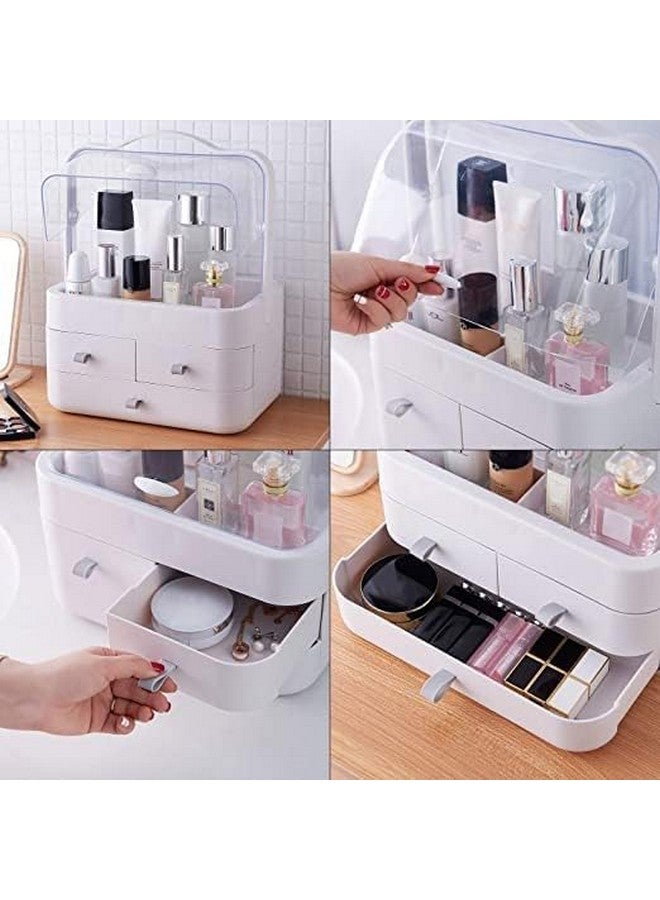Kwena Desktop Acrylic & ABS Plastic Dust-proof Makeup Cosmetic Storage Organizer Drawer Box For Display Case with Handle For Bathroom, Dressing, Bed room, Lipstick holder - Image 4