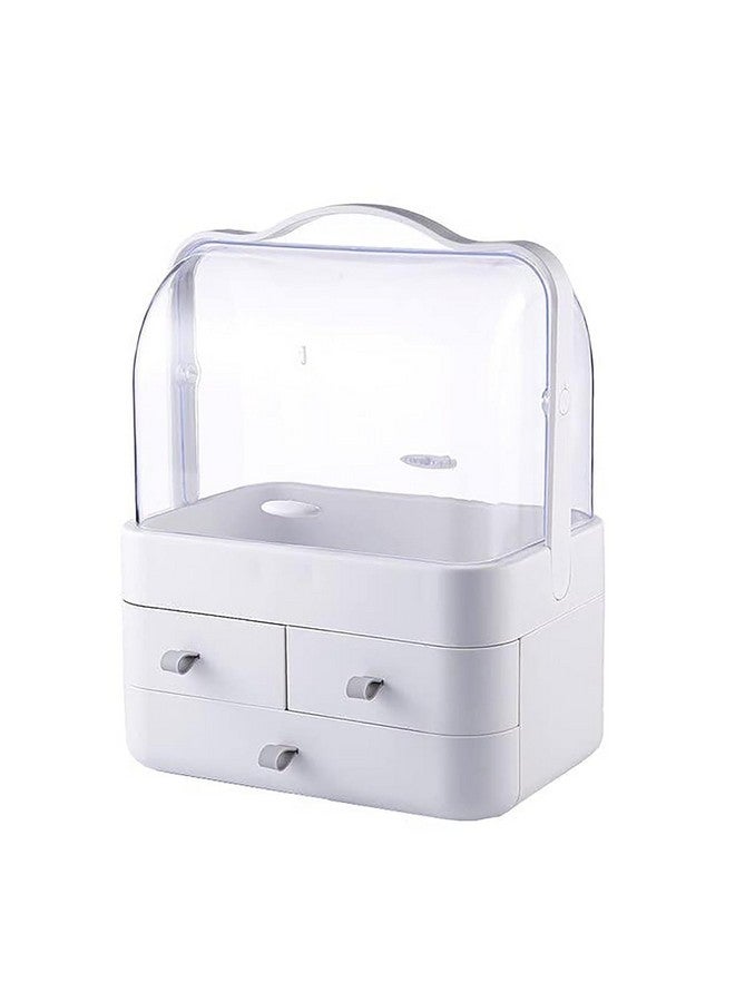 Kwena Desktop Acrylic & ABS Plastic Dust-proof Makeup Cosmetic Storage Organizer Drawer Box For Display Case with Handle For Bathroom, Dressing, Bed room, Lipstick holder - Image 1