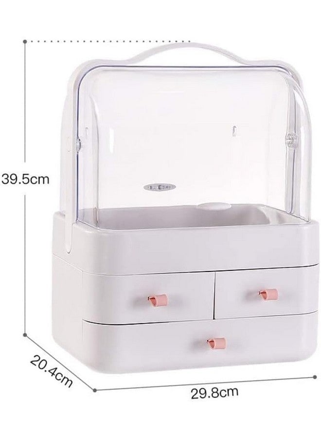 Kwena Desktop Acrylic & ABS Plastic Dust-proof Makeup Cosmetic Storage Organizer Drawer Box For Display Case with Handle For Bathroom, Dressing, Bed room, Lipstick holder - Image 3