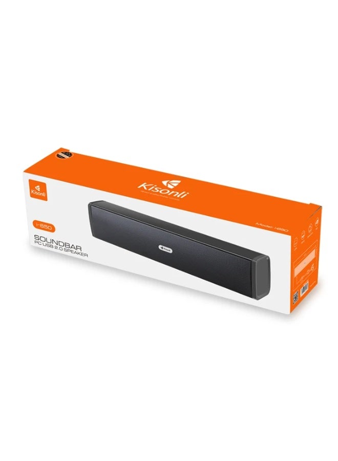 Kisonli L-650 USB Stereo Speaker – Clear Performance in Elegant Design - Image 2