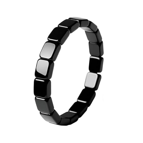 TACBSP Hematite Bracelet for Men Natural Stone Hematite Bracelet Black Stretch Beaded Bracelet Reclaim Your Confidence Male Energy Inspirational Jewelry Gifts 1Pcs - Image 2