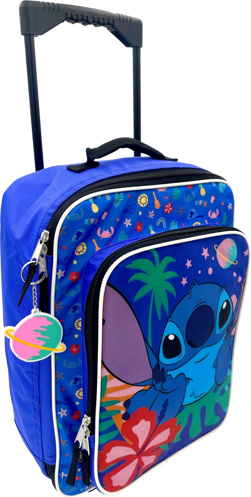 Fast Forward Kid's License 16" Soft Side Wheeled Pilot Case- Rolling Luggage (Stitch) - Image 3