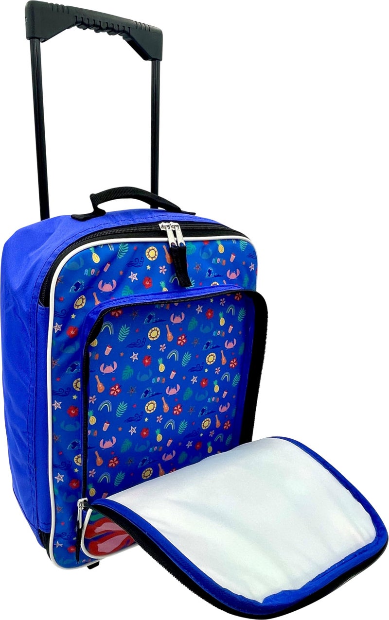Fast Forward Kid's License 16" Soft Side Wheeled Pilot Case- Rolling Luggage (Stitch) - Image 4