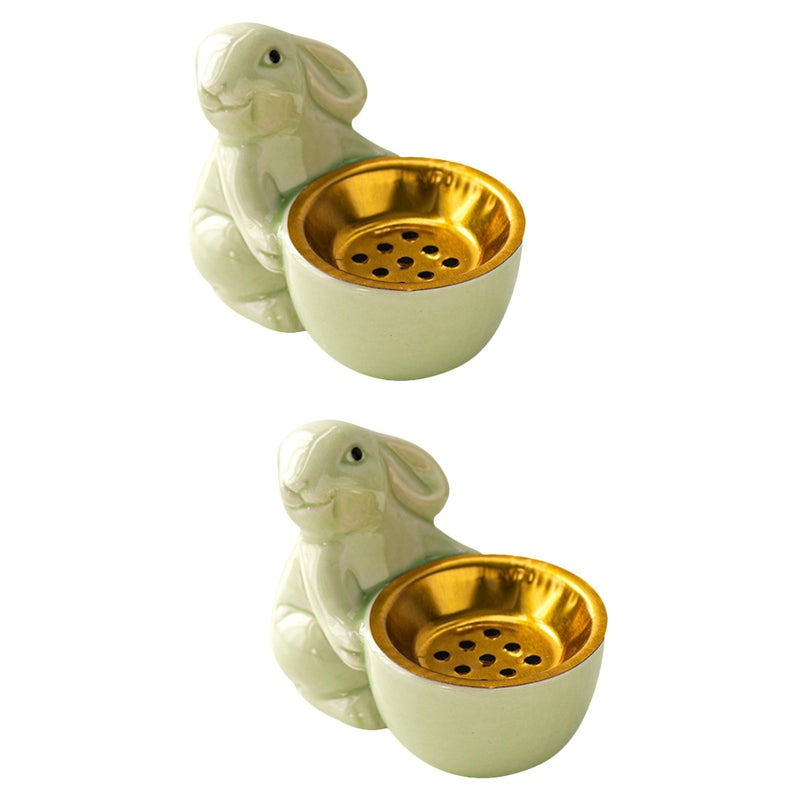 2pcs Statue Incense Holder Incense Burner Indoor Incense Cone Holder Handicraft Decoration - Image 1