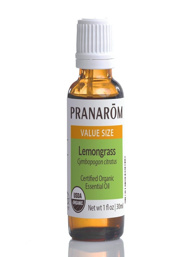 Pranarom USDA Certified Organic Lemongrass Essential Oil (30ml), 100% Pure Undiluted Therapeutic Grade from India for Aromatherapy, Diffuser, Meditation, Massage, Relaxation, Citrus - Lemon - Image 1