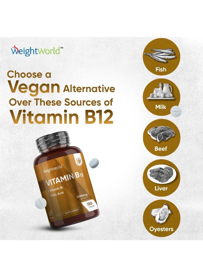 WeightWorld أقراص فيتامين ب12 5000 ميكروغرام نباتية للبالغين - Image 5