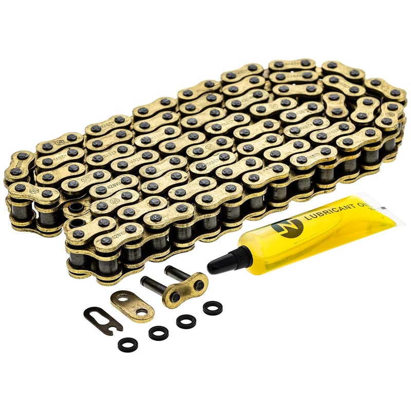 NICHE Gold 428 X-Ring Chain 108 Links with Connecting Master Link - Image 1