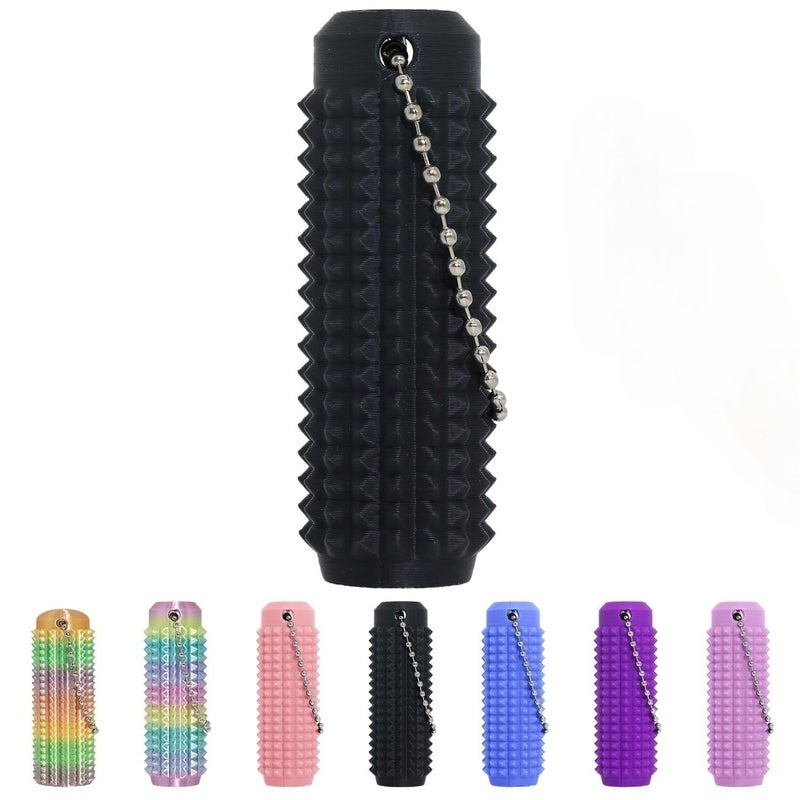 XNJAMG Little Ouchies Fidget ToysPain Stim Fidget Toy Reduce Stress for AdultsAnxiety Relief Pain StimSpiky Fidget Keychain for AnxietySensory ToysNovelty Gifts for Friends1PCSBlack - Image 2