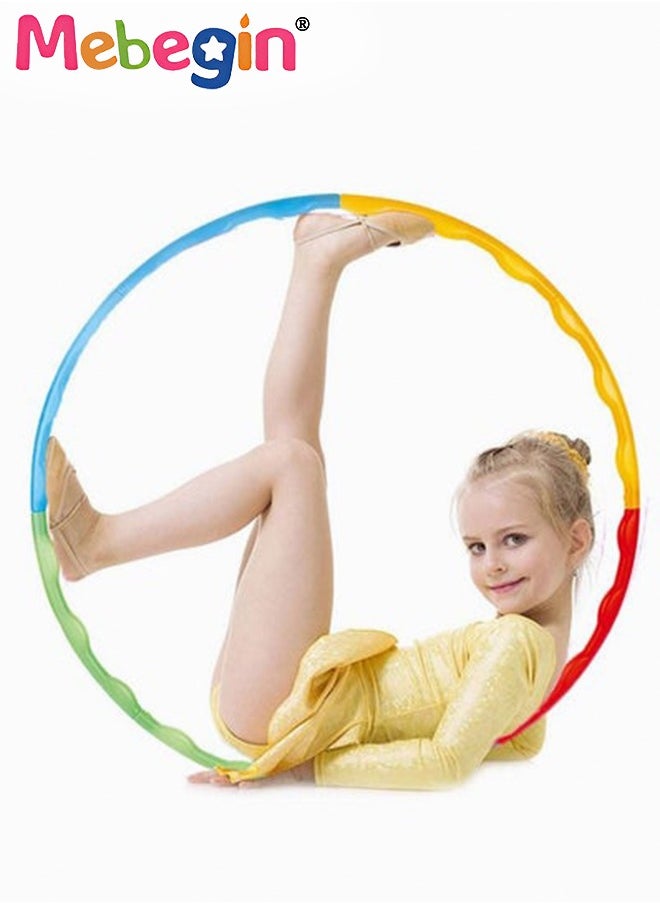 MEBEGIN Kids Hoola Hoop Detachable & Size Adjustable Professional Weighted Colorful Hoola Hoop Rings for Kids  - Image 1