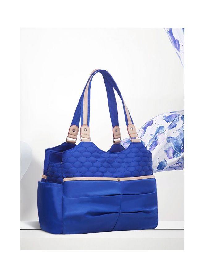 Sunveno Fashion Diaper Tote Bag With Zipped Pocket - Blue - Image 2