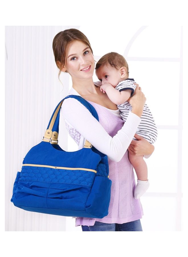 Sunveno Fashion Diaper Tote Bag With Zipped Pocket - Blue - Image 3