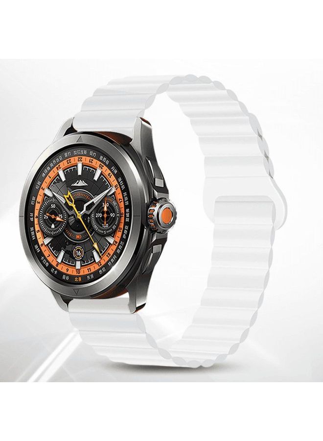 For Xiaomi Watch WatchS4 Sport Strap Color Magnetic S3 Loop S2 Silicone S1Pro Wristband-Color:Magnetic Loop Buckle Silicone-[white]-applicable To: Xiaomi Watch S4 Sport  - Image 1