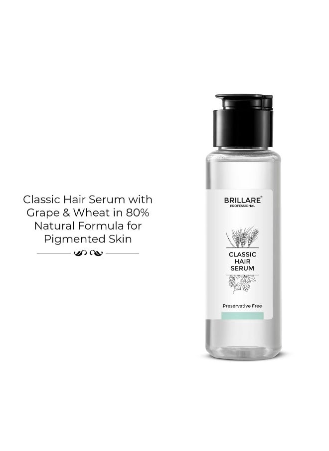 BRILLARE Professional Classic Hair Serum For Dry Frizzy Hair Women, Enriched With Wheat Germ & Grape Seed Oil, For Smooth, Shiny & Tangle free Hair, 70 ml  - Image 2