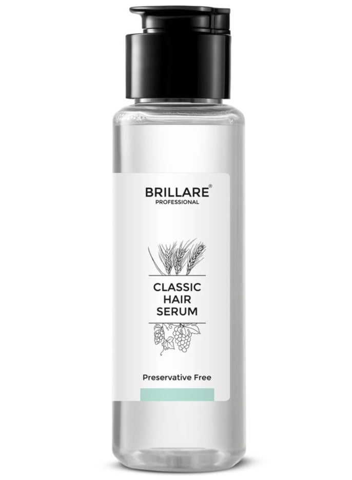 BRILLARE Professional Classic Hair Serum For Dry Frizzy Hair Women, Enriched With Wheat Germ & Grape Seed Oil, For Smooth, Shiny & Tangle free Hair, 70 ml - Image 1
