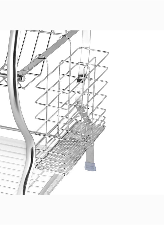 Delcasa 2 Layer Dish Rack, PP Drain Board, DC2096