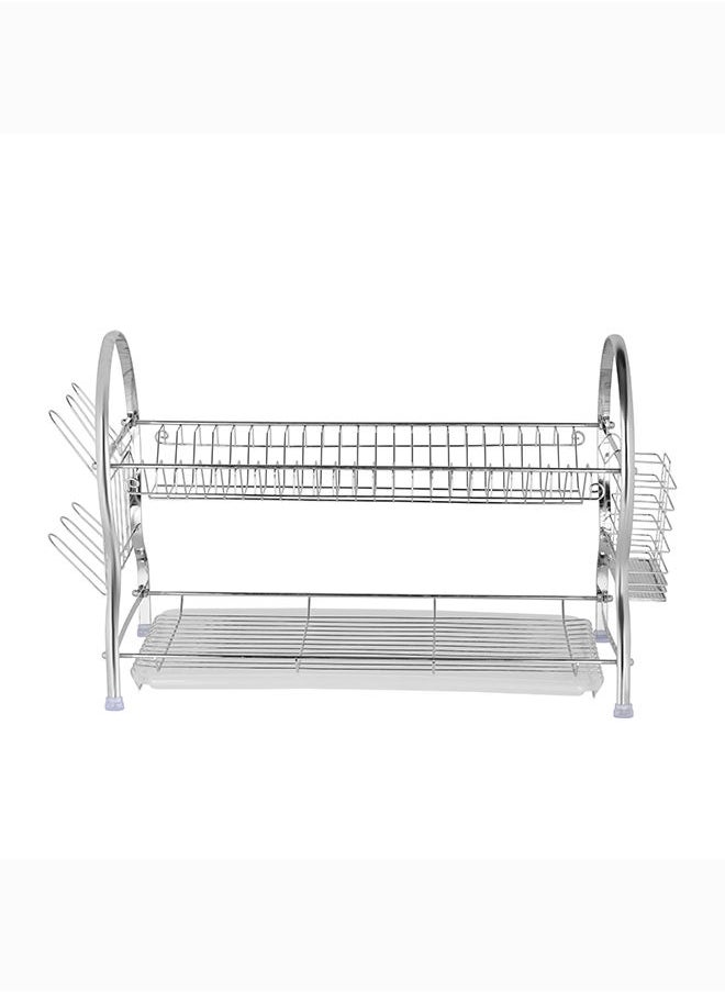 Delcasa 2 Layer Dish Rack, PP Drain Board, DC2096