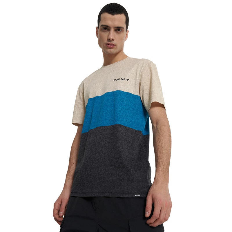Men's 3-Pack Set T-shirt Black/Beige, Termit, Soft Cotton Fabric, Comfortable Fit, Breathable, Perfect for Outdoor Activities - Image 3
