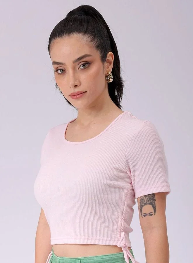 Freehand  Women Regular Fit Solid Shirt Collar Sleeveless Ruched Top  | Best Price UAE