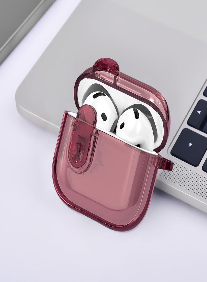VISOOM (with Safety Lock) Clear Case Compatible with Cute Apple Airpods 4 Cases 2024 Women, VISOOM Soft TPU Transparency Air pods 4 Gen Case iPods 4 Earbuds Case Girl Bling Keychain for Airpod iPod 4th Gen - Image 5