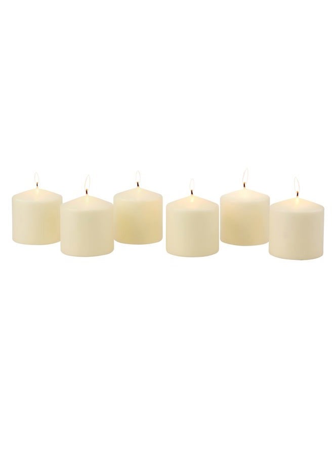 Stonebriar 18 Hour Long Burning Unscented Pillar Candles, 3x3, Ivory - Image 2