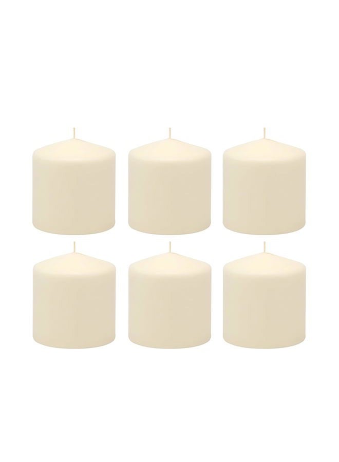 Stonebriar 18 Hour Long Burning Unscented Pillar Candles, 3x3, Ivory - Image 1