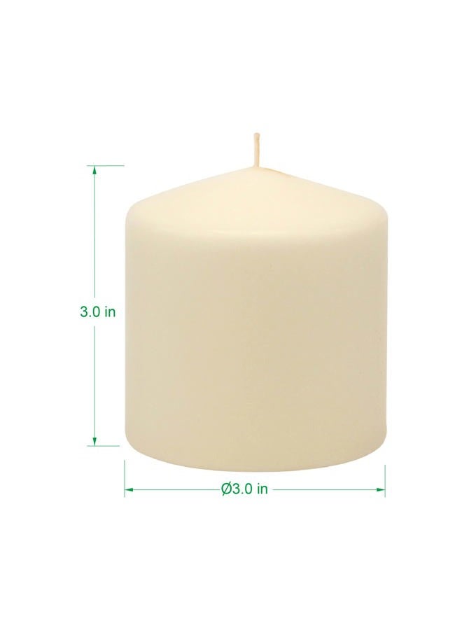 Stonebriar 18 Hour Long Burning Unscented Pillar Candles, 3x3, Ivory - Image 5