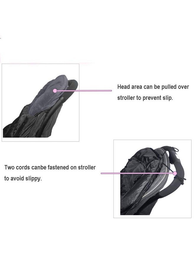 FUNLIFE German Designed Ultimate Protection Cozy Warm Waterproof Winter Baby Stroller Bunting Bag,Front Piece Removable,Multi-Function Good for 6-42M,Black - Image 4